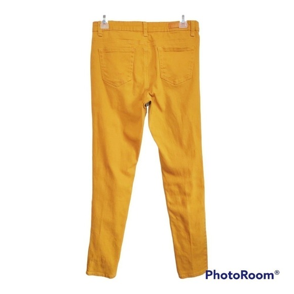 Blue Age Collection Mustard Yellow size 9 destructed skinny Jeans - Picture 2 of 8